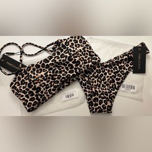 PINKCOLADA MALDIVES BIKINI BOTTOMS & BAUDOUIN BIKINI TOP IN CHEETAH